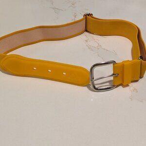 Adidas Baseball Softball Belt One Size Stretch Youth Yellow Logo EUC no flaws